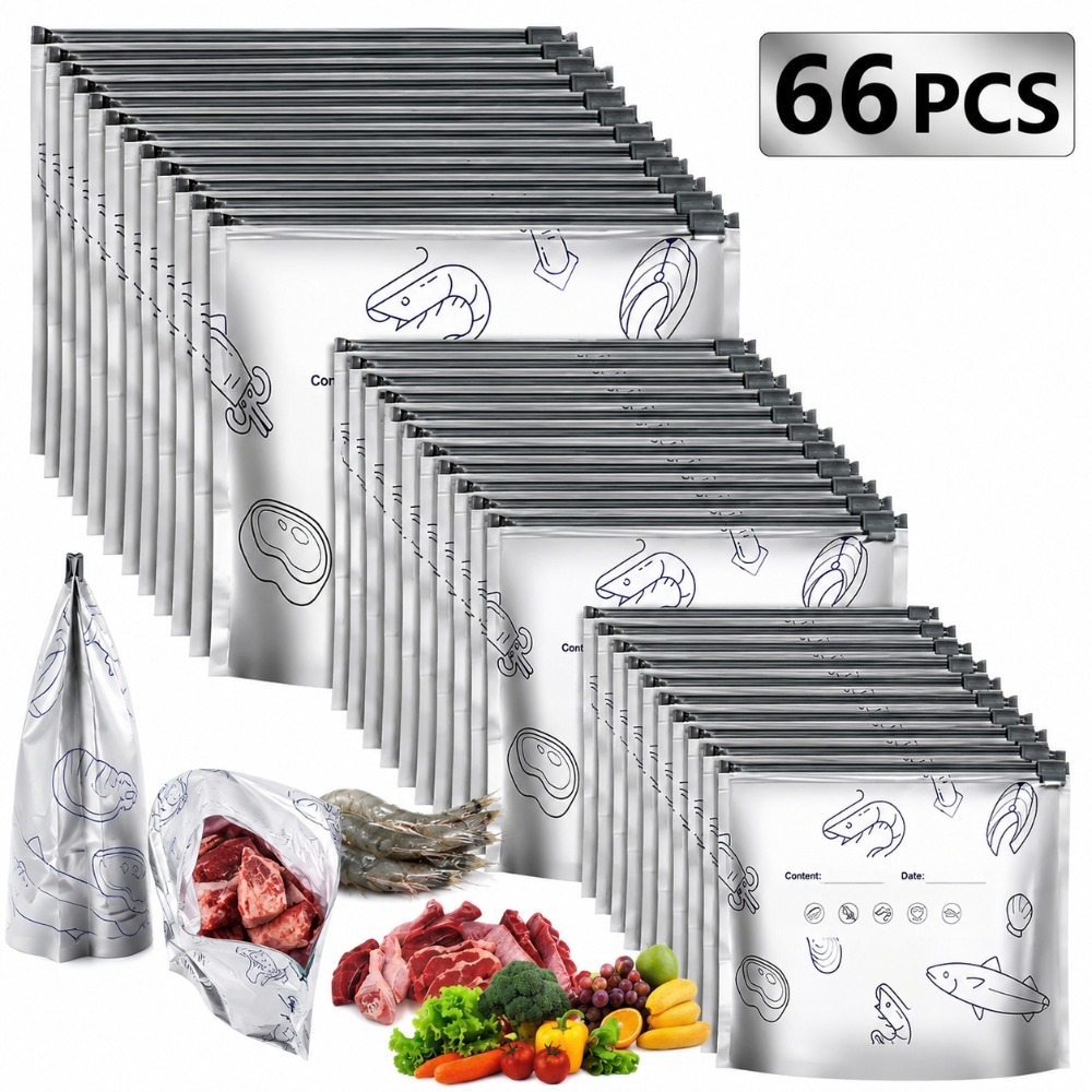 Food Storage Zipper - 66Pcs Aluminum Foil Food Storage Bag