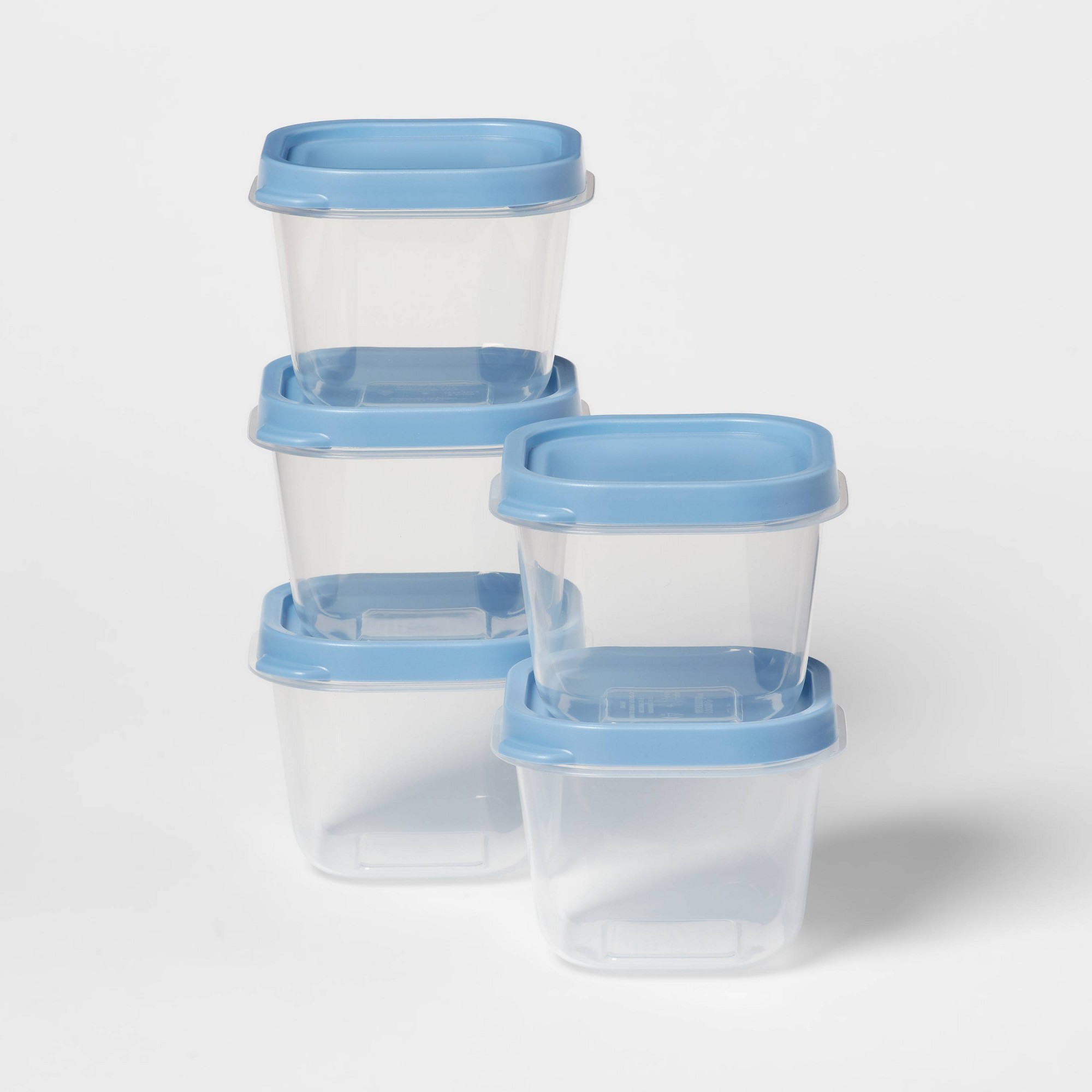 Food Storage Prep Containers - 10pcs Blue Plastic Food Storage Container