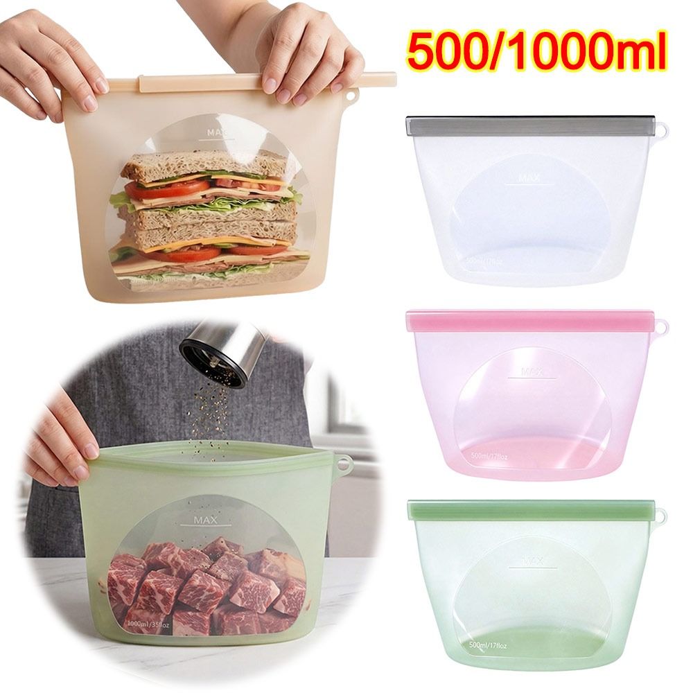 Food Storage Zipper - Silicone Food Preservation Bag Moisture-proof Fresh-keeping