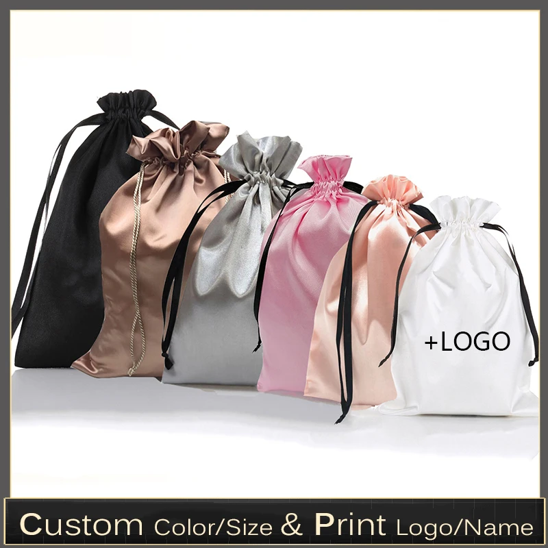 Zebra Food Storage - 10PCS Custom Satin Extensions Hair Bags