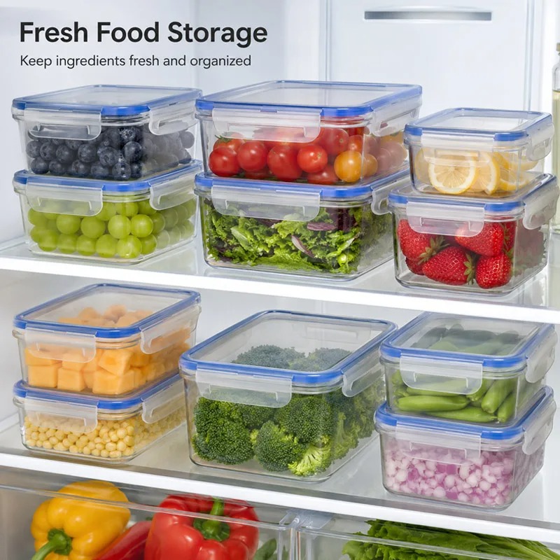 Food Storage Eco Friendly - 4 Sizes Refrigerator Storage Box Food