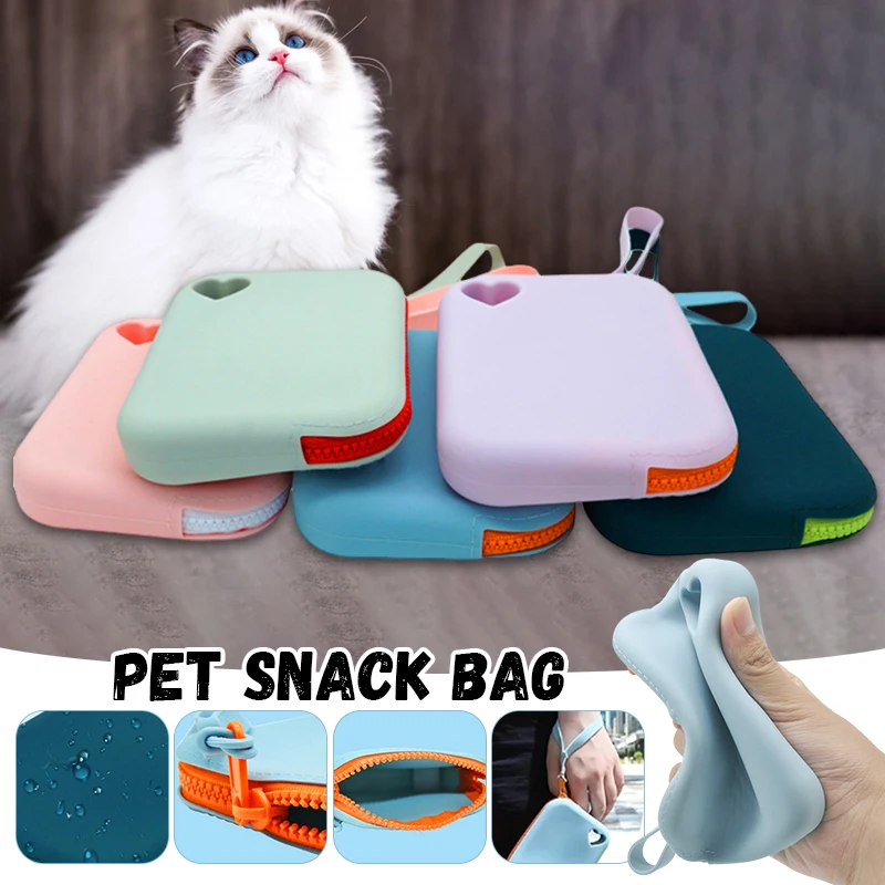 Food Storage Zipper - sunorchid Silicone Dog Treat Bag Pet
