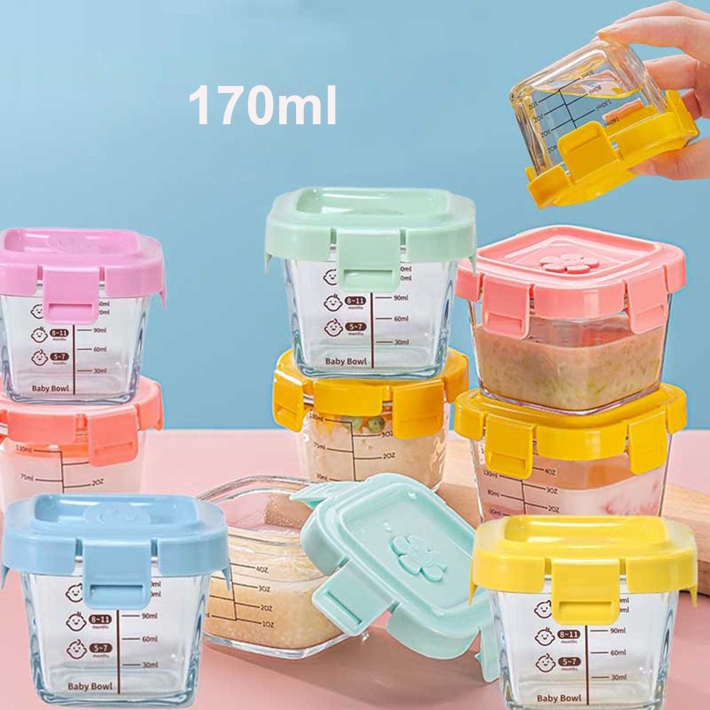 Food Storage Frozen - 170ml Glass Food Storage Box Frozen