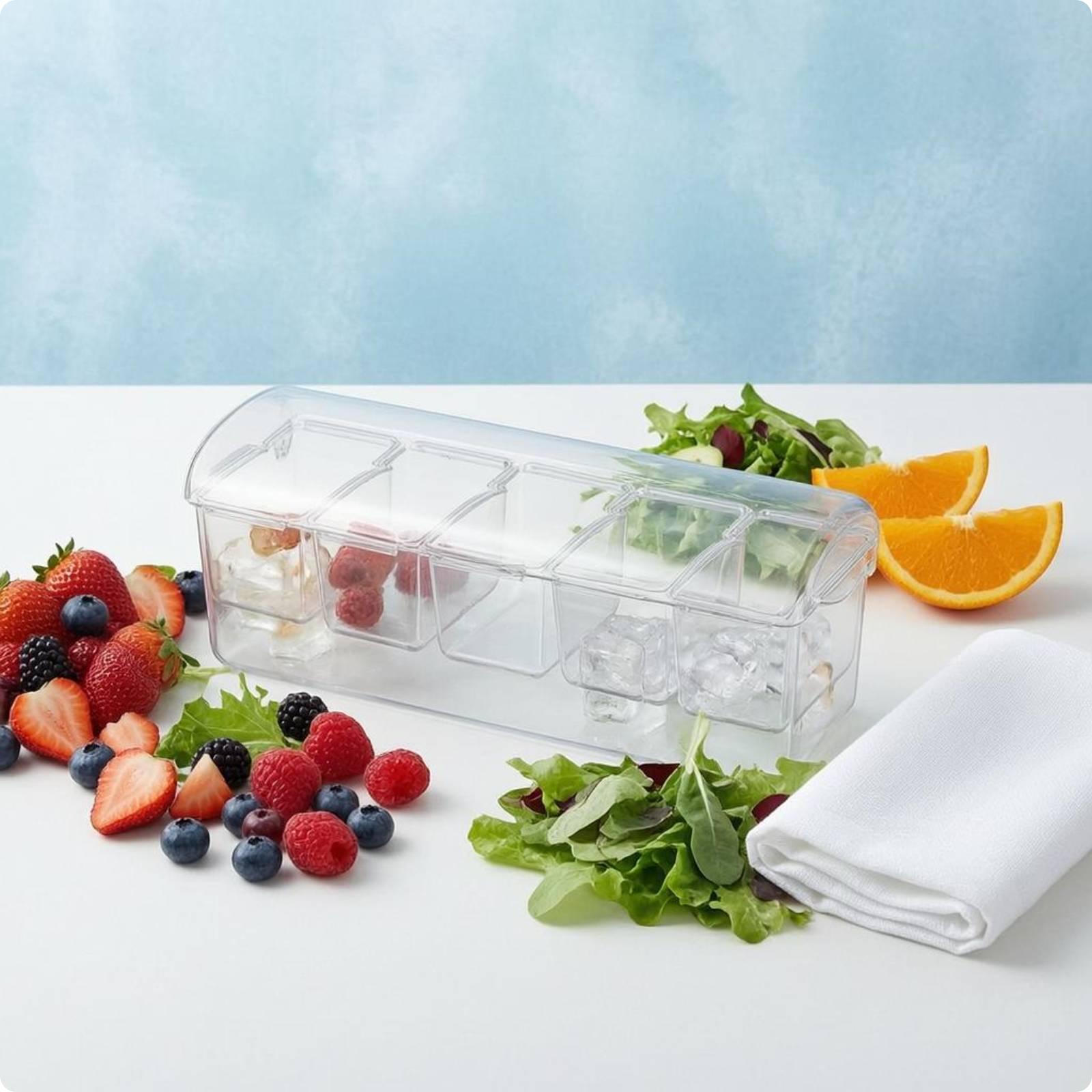 Food Storage Prep Containers - Airtight Salad Storage Box Rectangular Food
