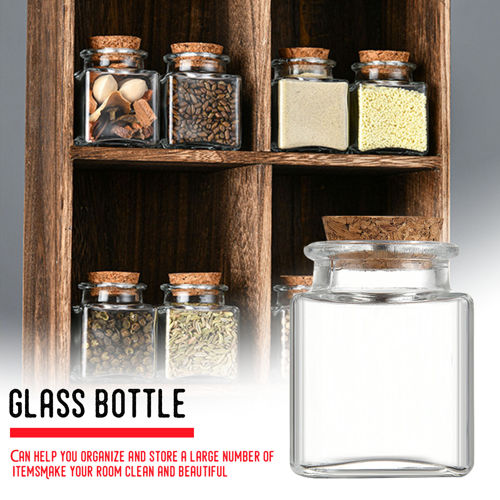 Food Storage Pantry - 1/5/10Pcs Glass Storage Jars Kitchen Pantry