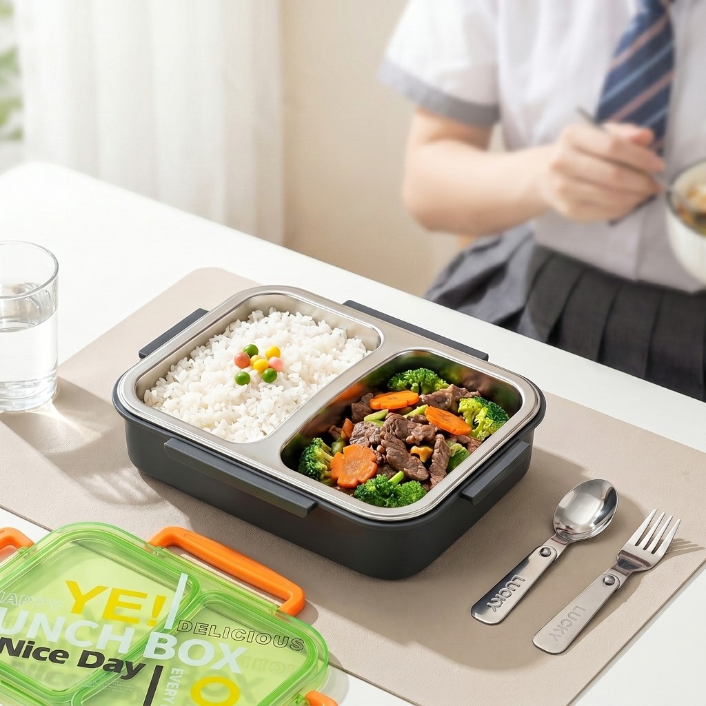 Food Storage Prep Containers - Microwavable 304 Stainless Steel Bento Lunch