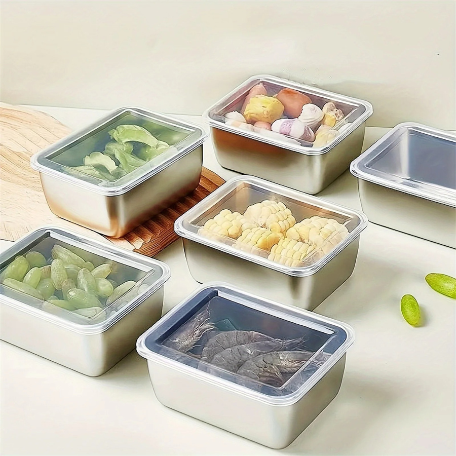 Food Storage Quart - 1/3/5pcs Stainless Steel Food Storage Box