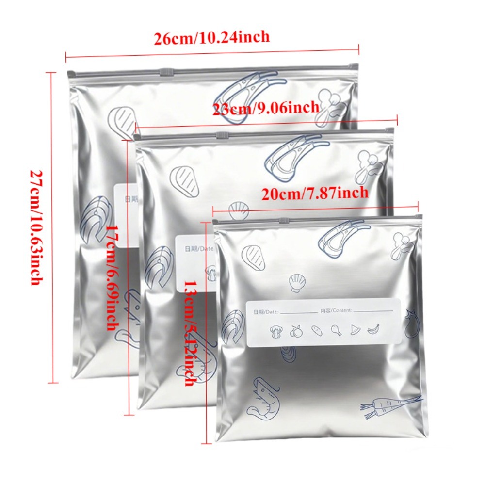 66Pcs Aluminum Foil Food Stora - Food Storage Zipper recension och pris