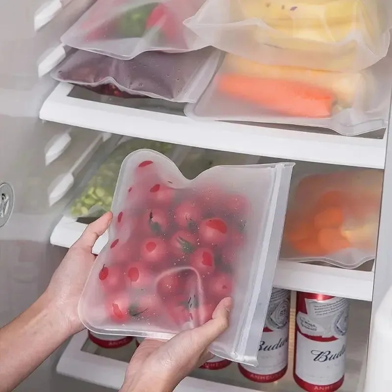 1/2/3/4pcs Silicone Food Stora - Food Storage Zipper recension och pris