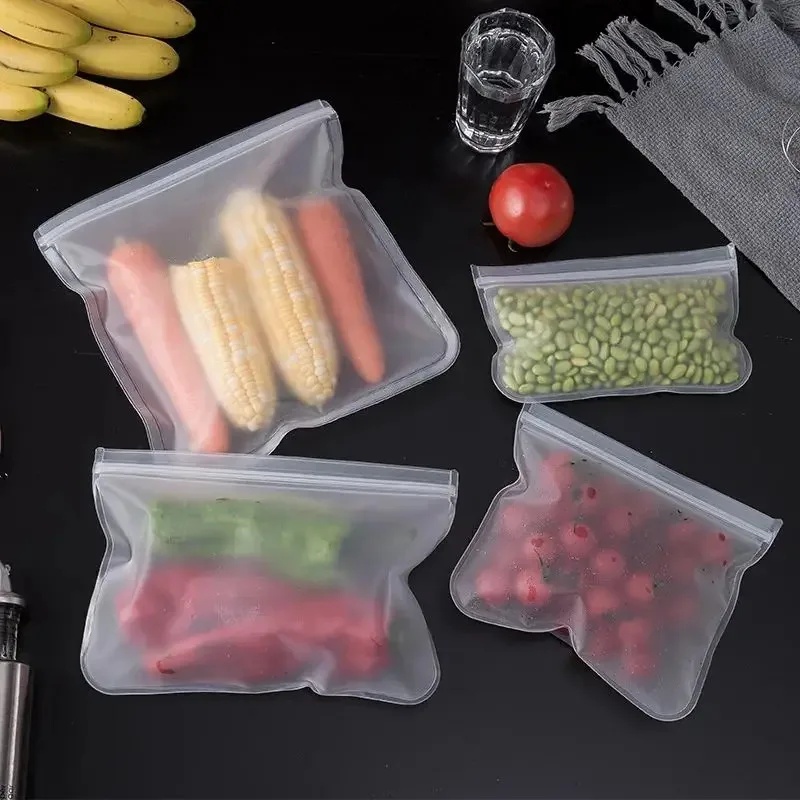 1/2/3/4pcs Silicone Food Stora - Food Storage Zipper recension och pris