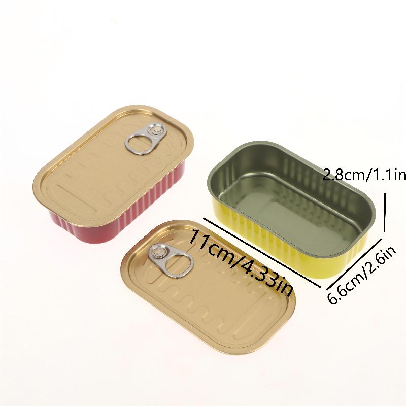 2Pcs Metal Rectangular Empty M - Food Storage Small recension och pris