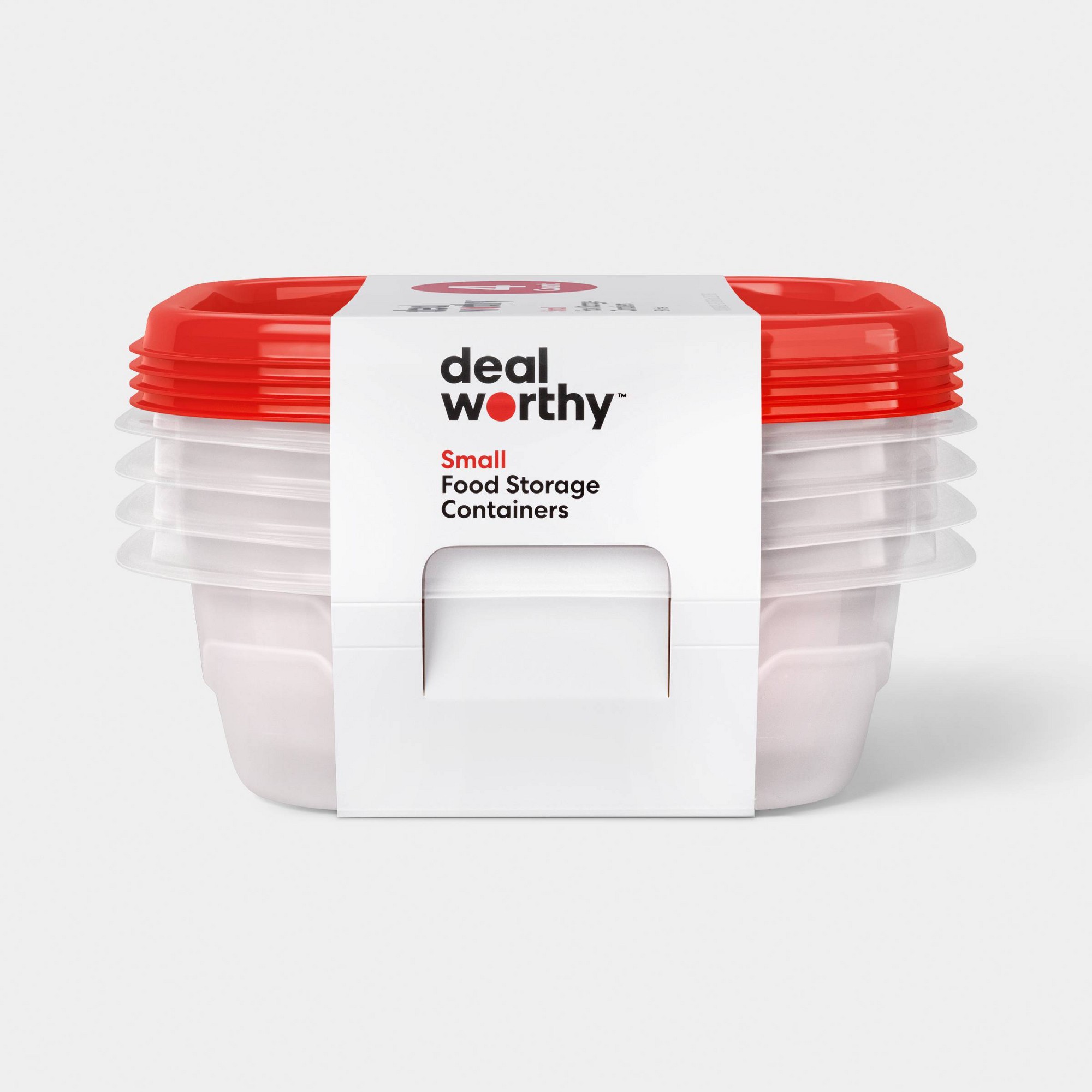 4ct Small Square Food Storage  - Food Storage Prep Containers recension och pris