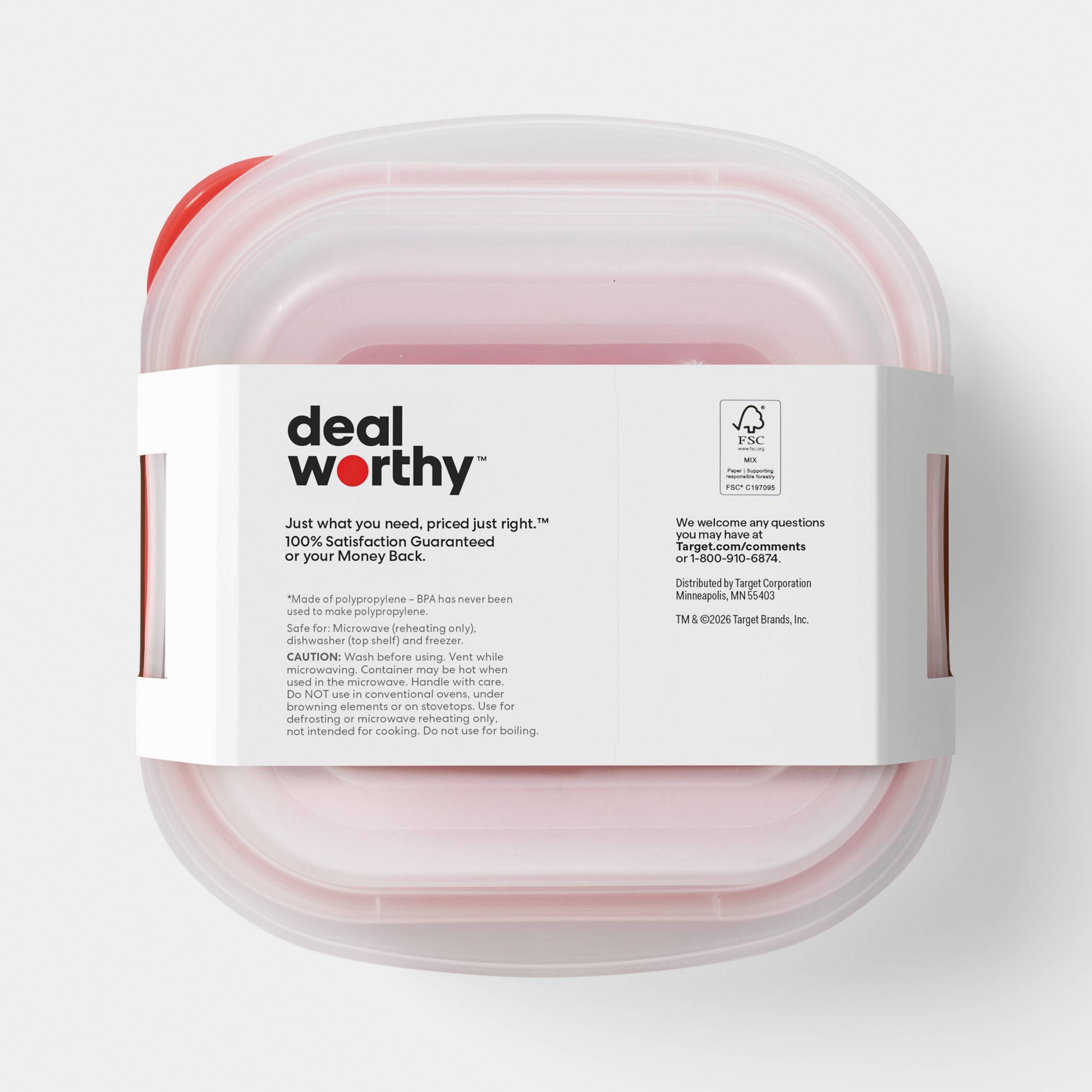 4ct Small Square Food Storage  - Food Storage Prep Containers recension och pris