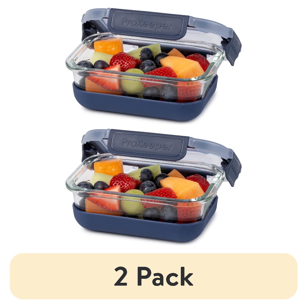 2 Pack 1.6 Cup Glass Food Stor - Food Storage Prep Containers recension och pris
