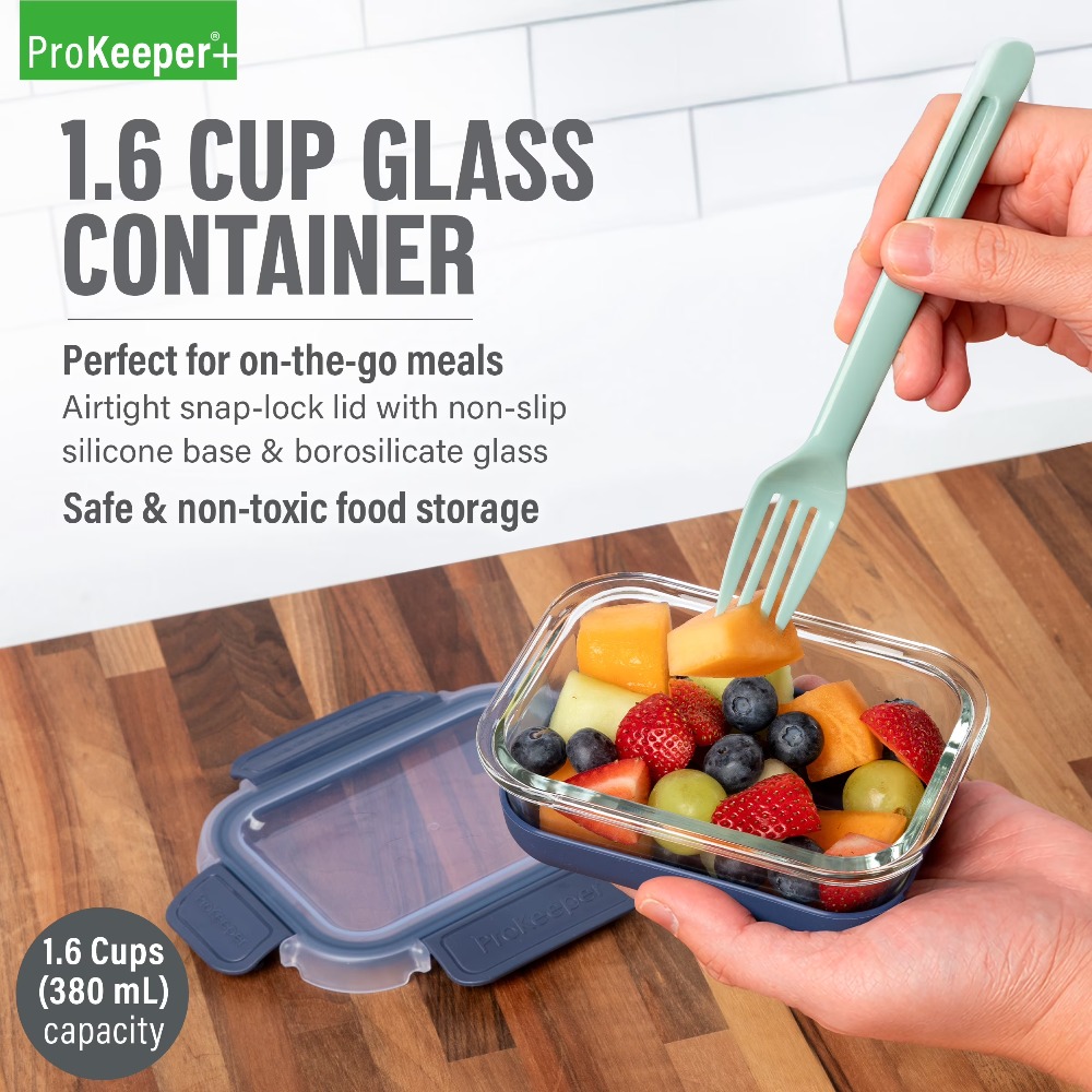 2 Pack 1.6 Cup Glass Food Stor - Food Storage Prep Containers recension och pris