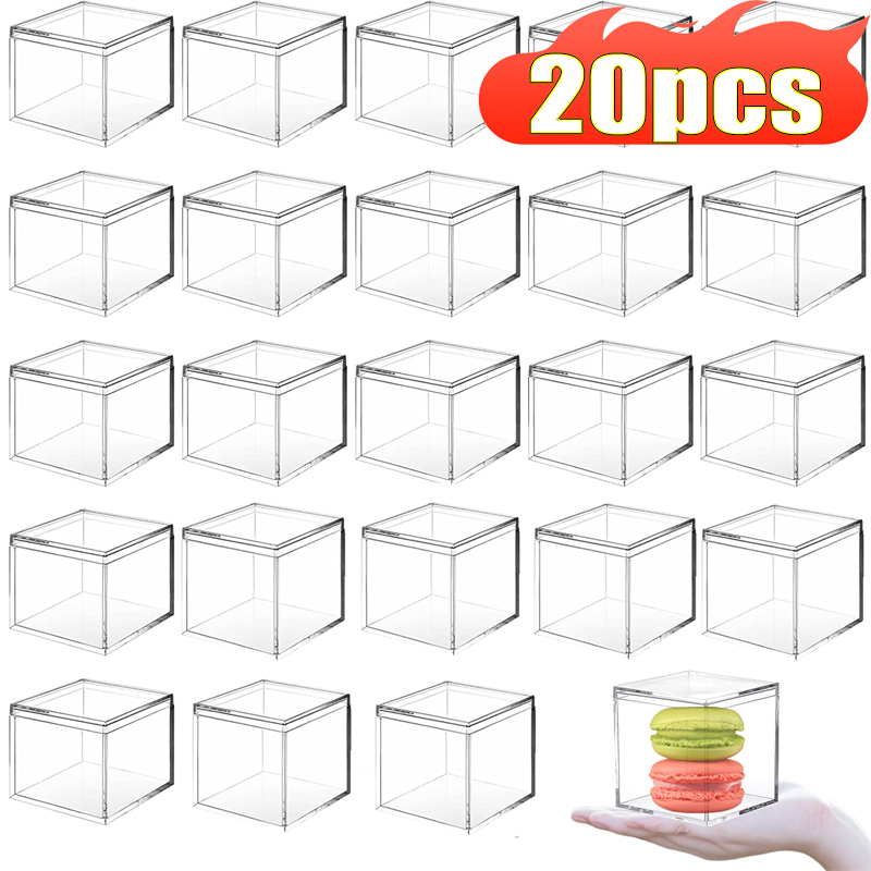1-20pcs Transparent Acrylic Bo - Xmas Food Storage Containers recension och pris