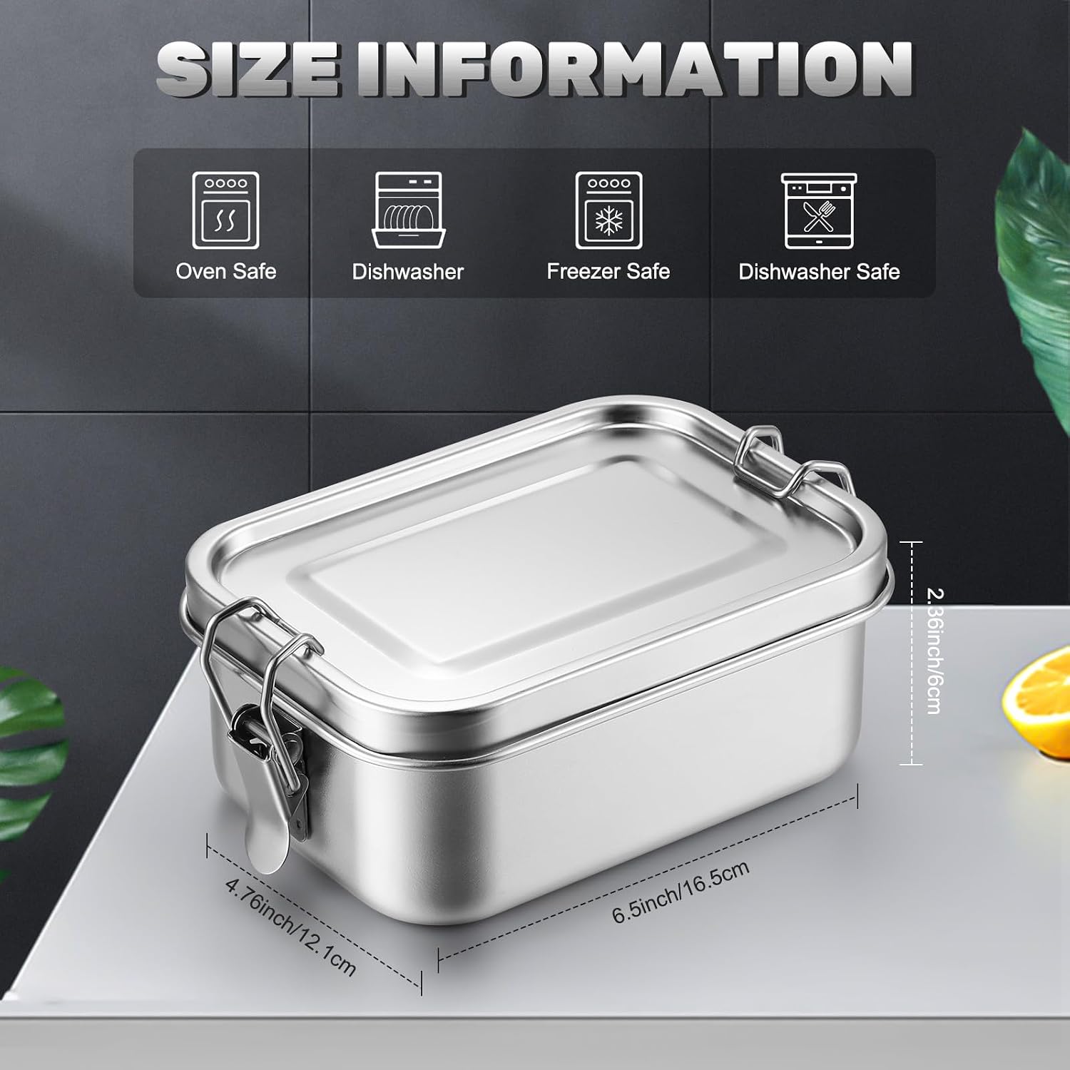 Stainless Steel Food Storage C - Food Storage Quart recension och pris