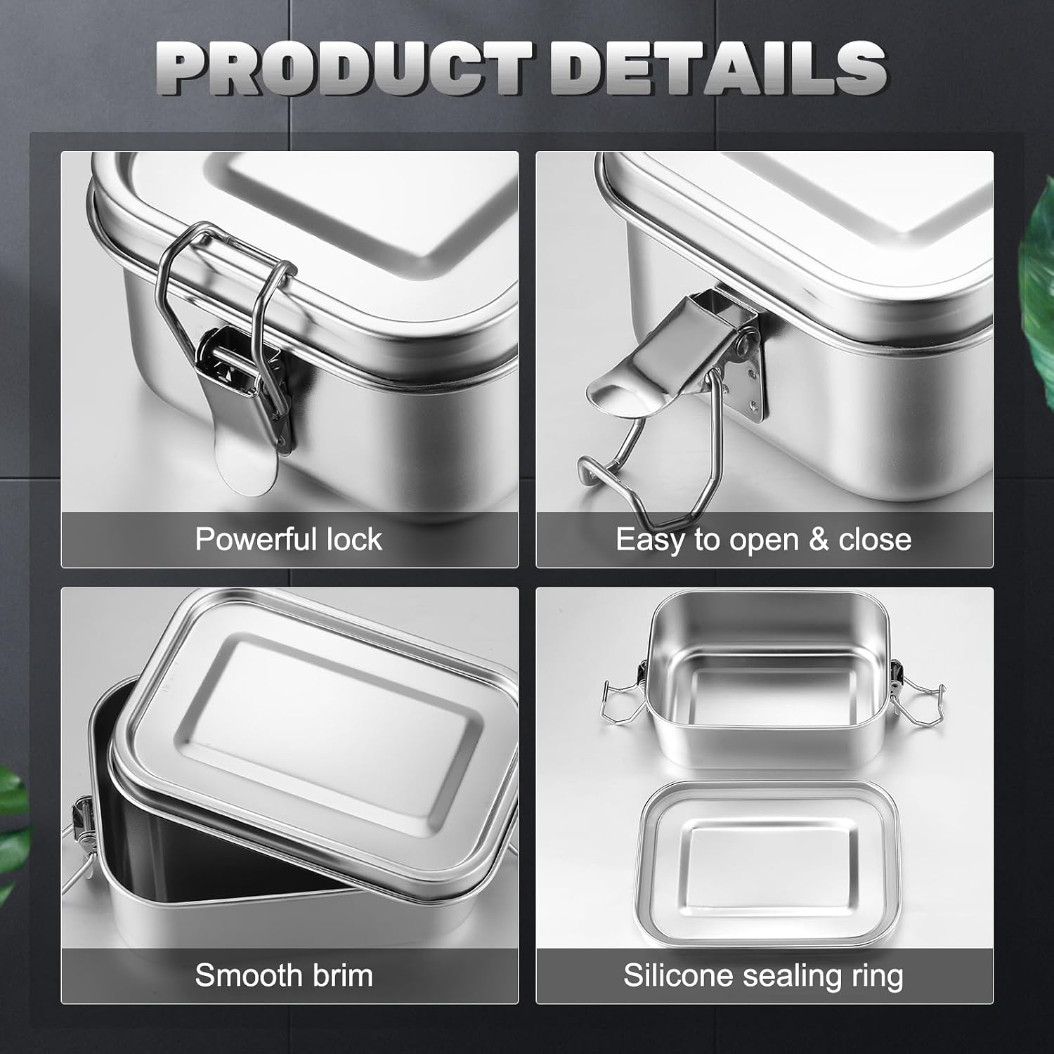 Stainless Steel Food Storage C - Food Storage Quart recension och pris