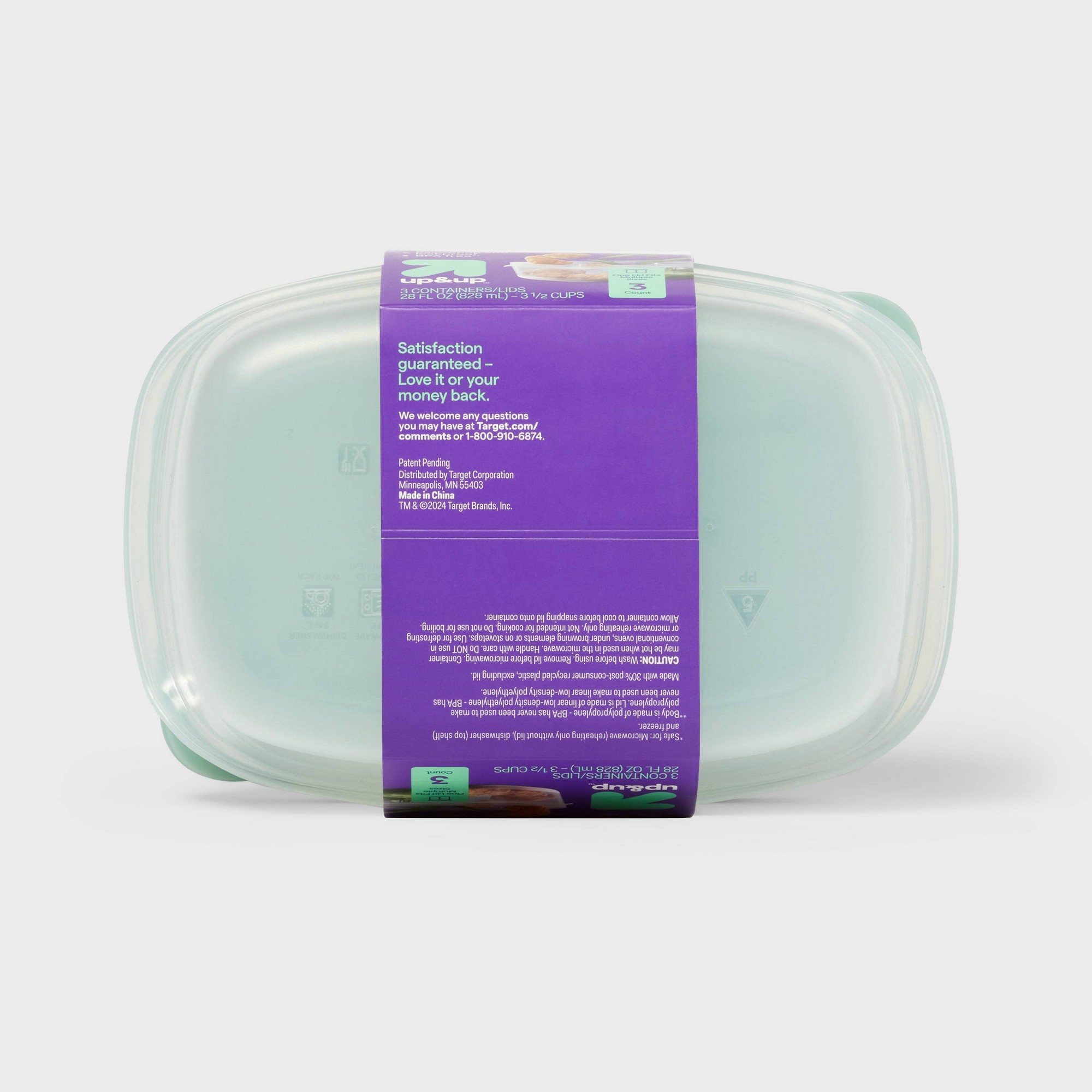 3ct Clear Plastic Divided Rect - Food Storage Prep Containers recension och pris