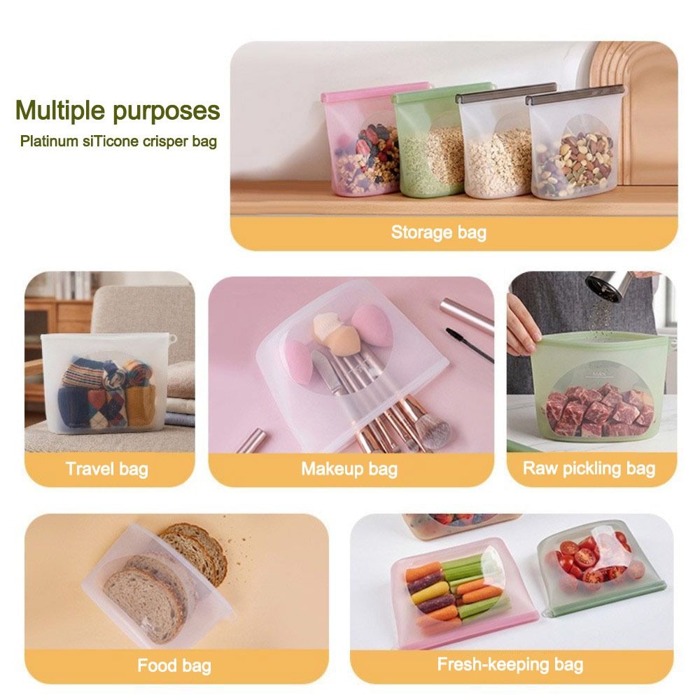 Silicone Food Preservation Bag - Food Storage Zipper recension och pris
