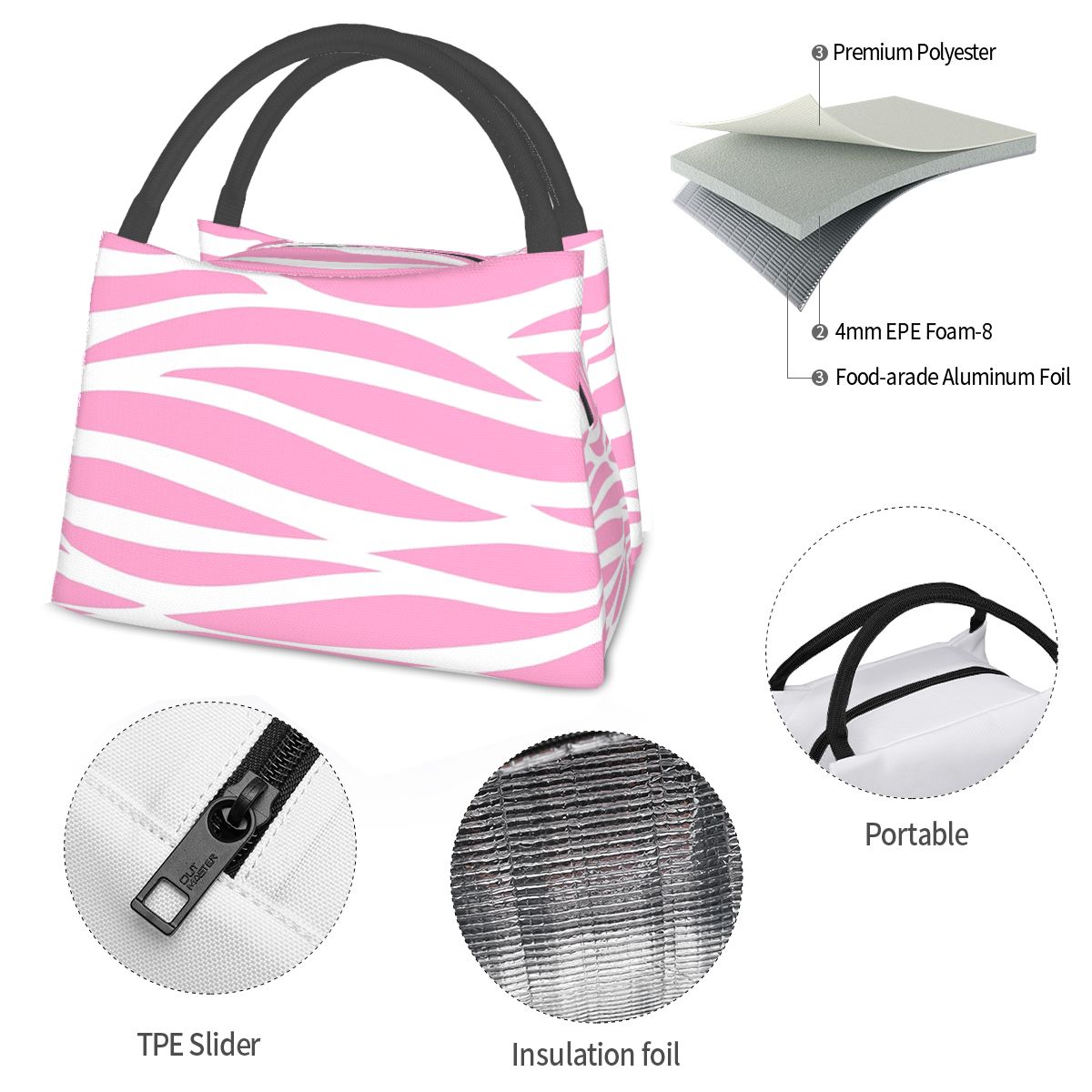 Zebra Pattern Pink Zebra Strip - Zebra Food Storage recension och pris
