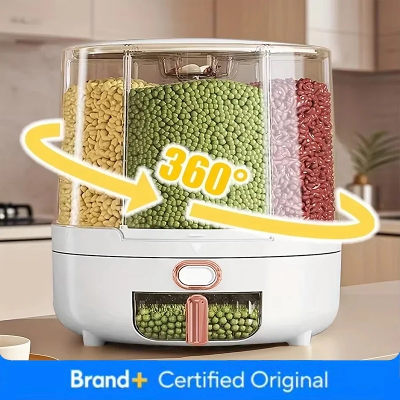 6-Compartment 360° Rotating Ai - Food Storage Pantry recension och pris
