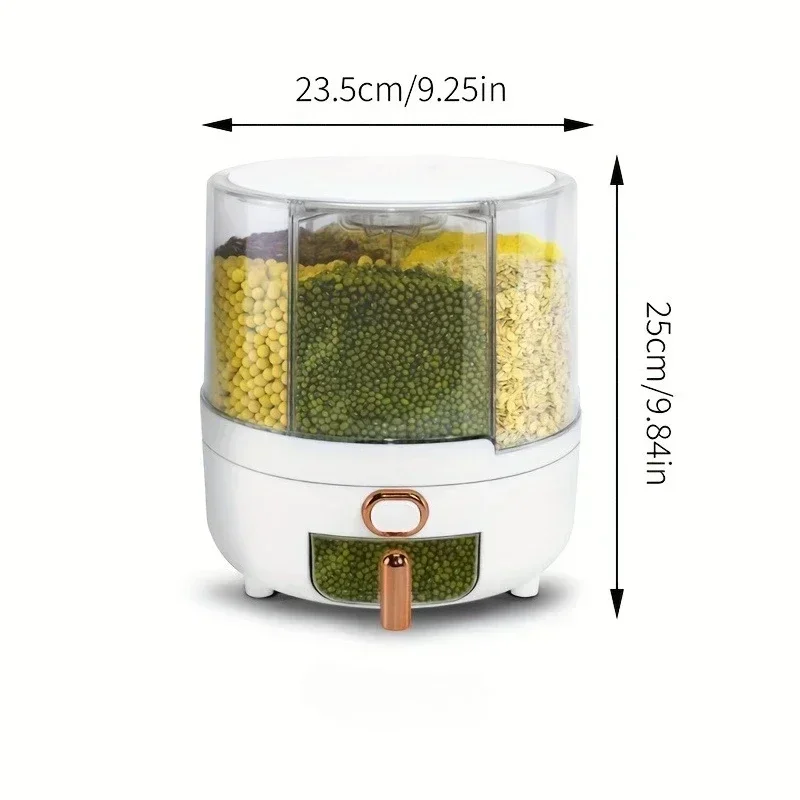 6-Compartment 360° Rotating Ai - Food Storage Pantry recension och pris