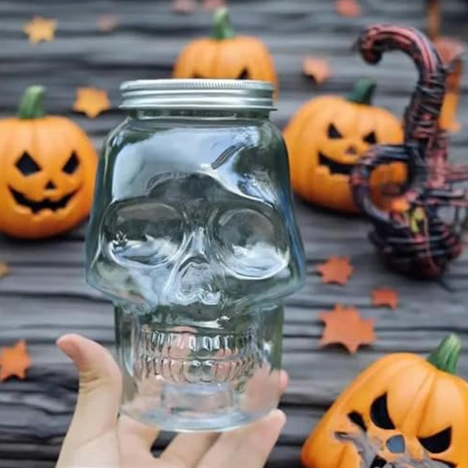 Spooky Skull storage Jars with - Xmas Food Storage Containers recension och pris