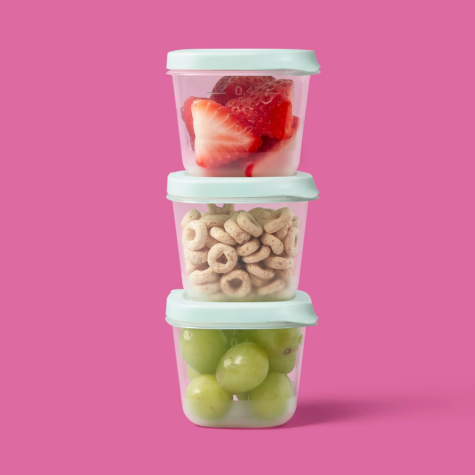 4ct Mini Square Half Cup Food  - Food Storage Prep Containers recension och pris
