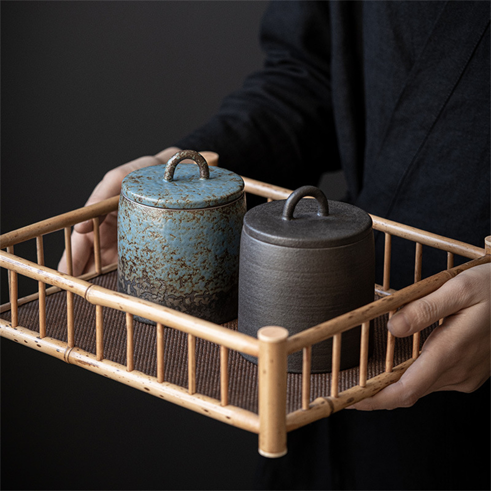 Ceramic Tea Caddy Sealed Jar S - Food Storage Quart recension och pris