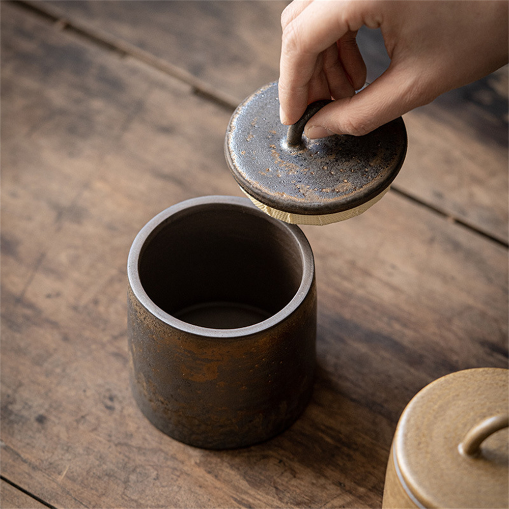 Ceramic Tea Caddy Sealed Jar S - Food Storage Quart recension och pris