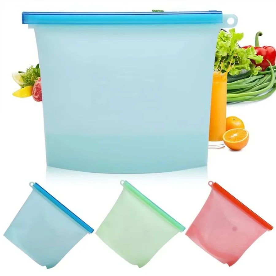 1000ml Reusable Silicone Food  - Food Storage Zipper recension och pris