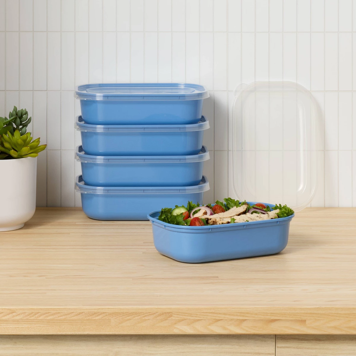 2026 New Blue Single Compartme - Food Storage Prep Containers recension och pris