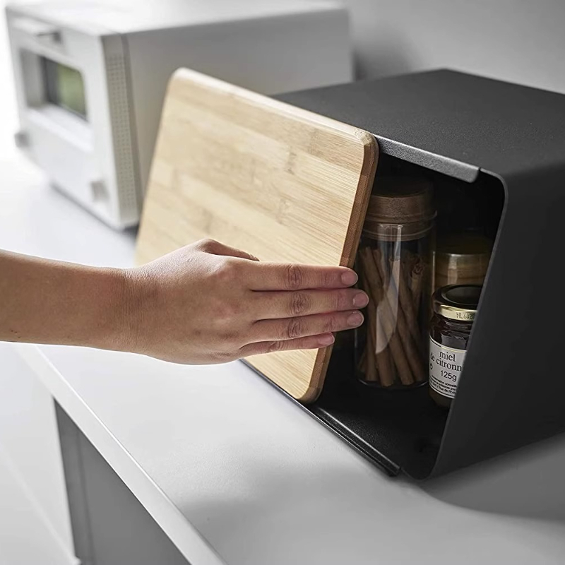 Bamboo Bread Box for Kitchen S - Food Storage Pantry recension och pris