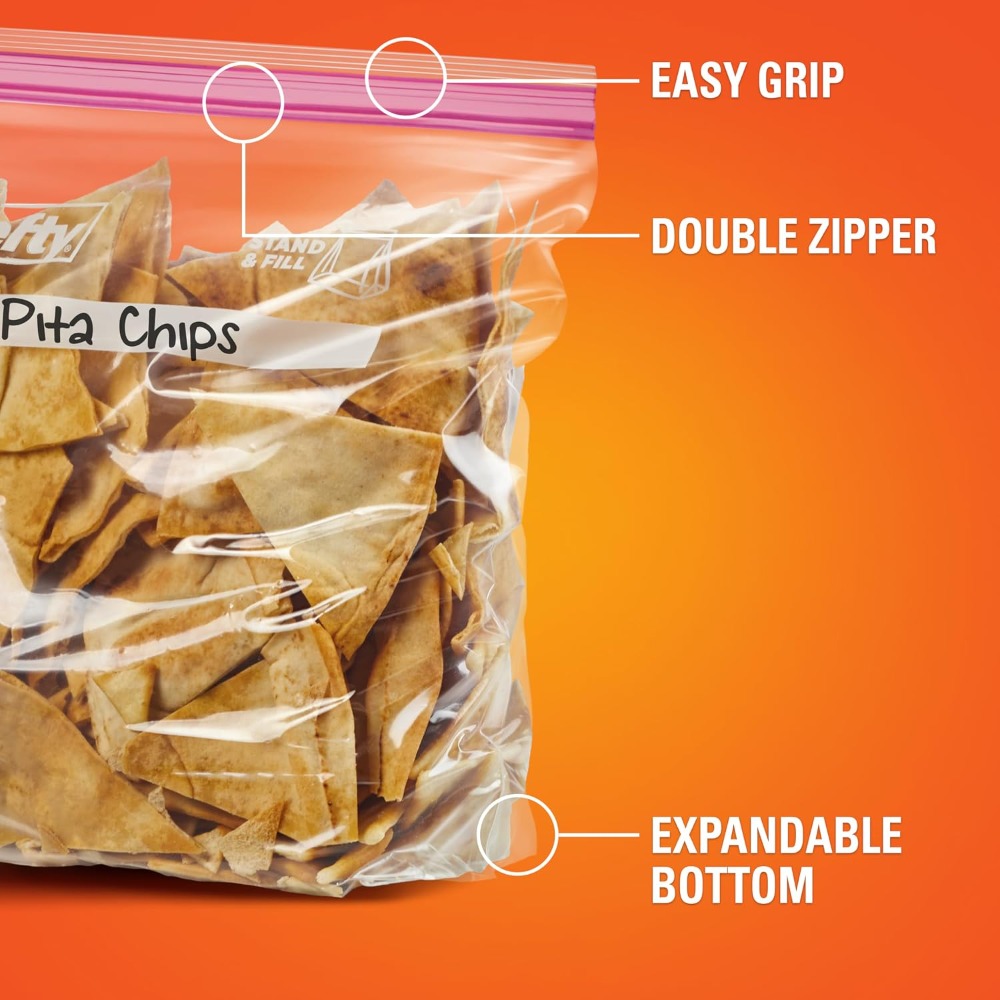 Press to Close Plastic Bags Ga - Food Storage Zipper recension och pris