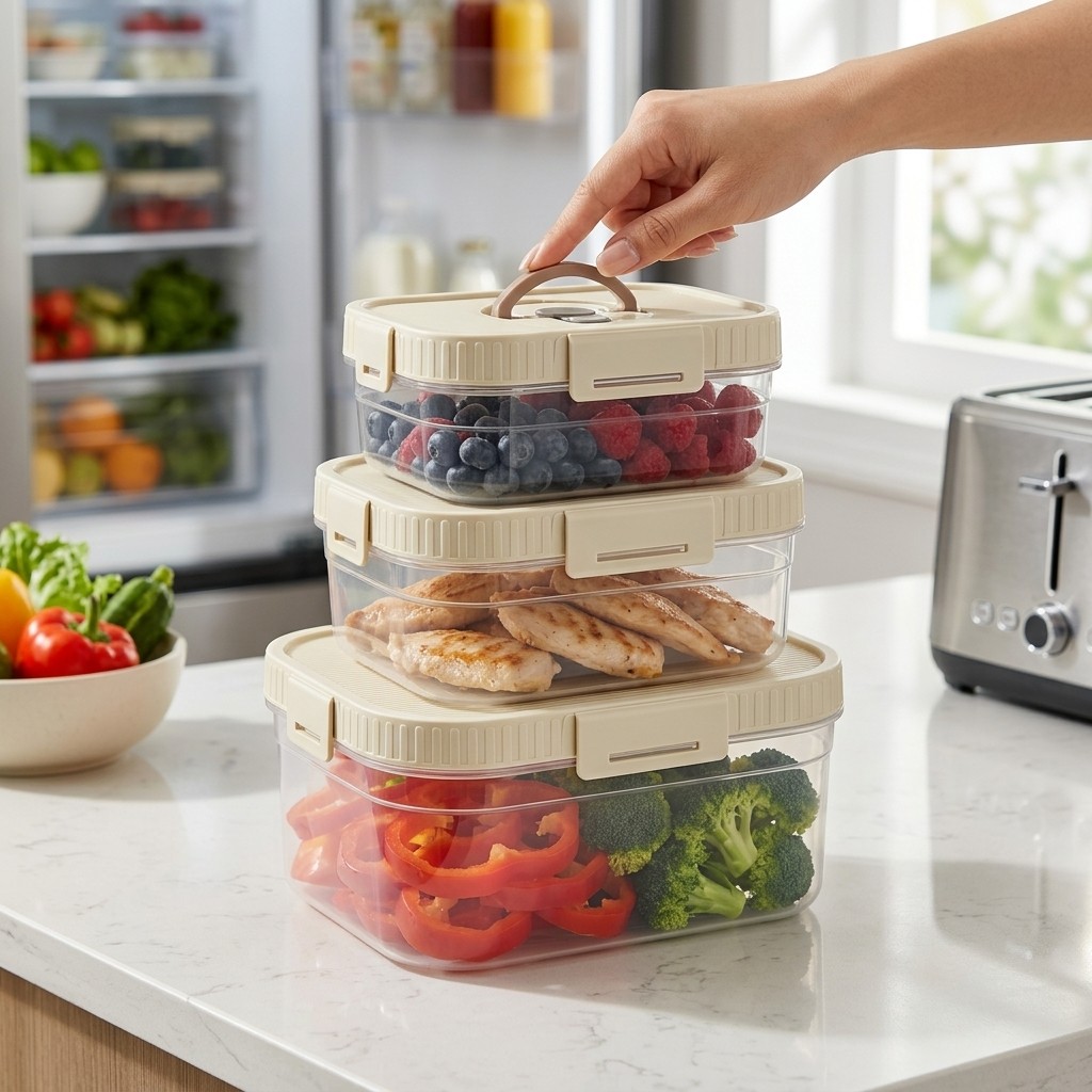 Stackable Food Storage Contain - Food Storage Eco Friendly recension och pris