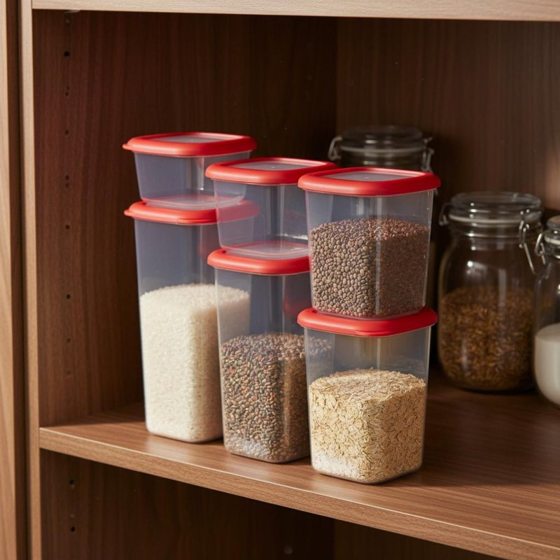 6 Pieces Airtight Food Storage - Food Storage Pantry recension och pris