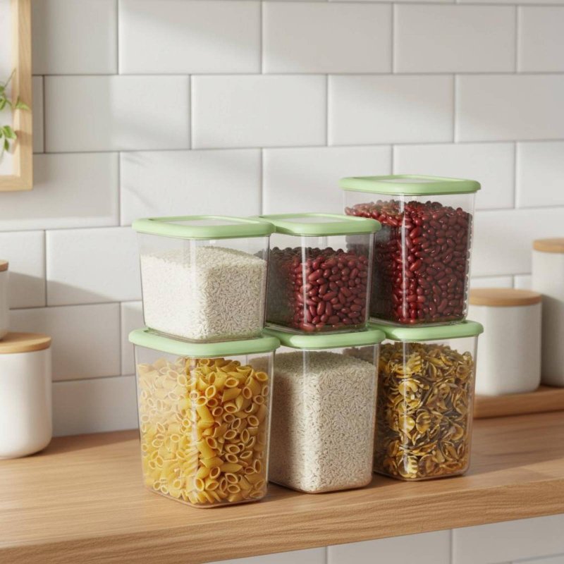 6 Pieces Airtight Food Storage - Food Storage Pantry recension och pris
