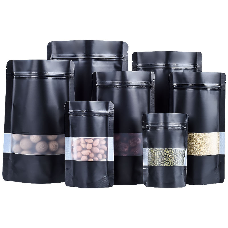 100PCS Stand-up Matte Black Al - Food Storage Zipper recension och pris