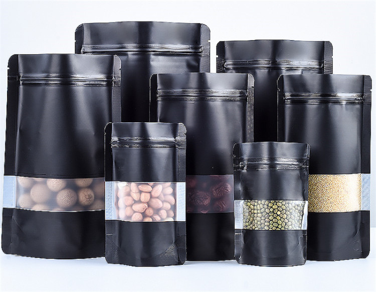 100PCS Stand-up Matte Black Al - Food Storage Zipper recension och pris