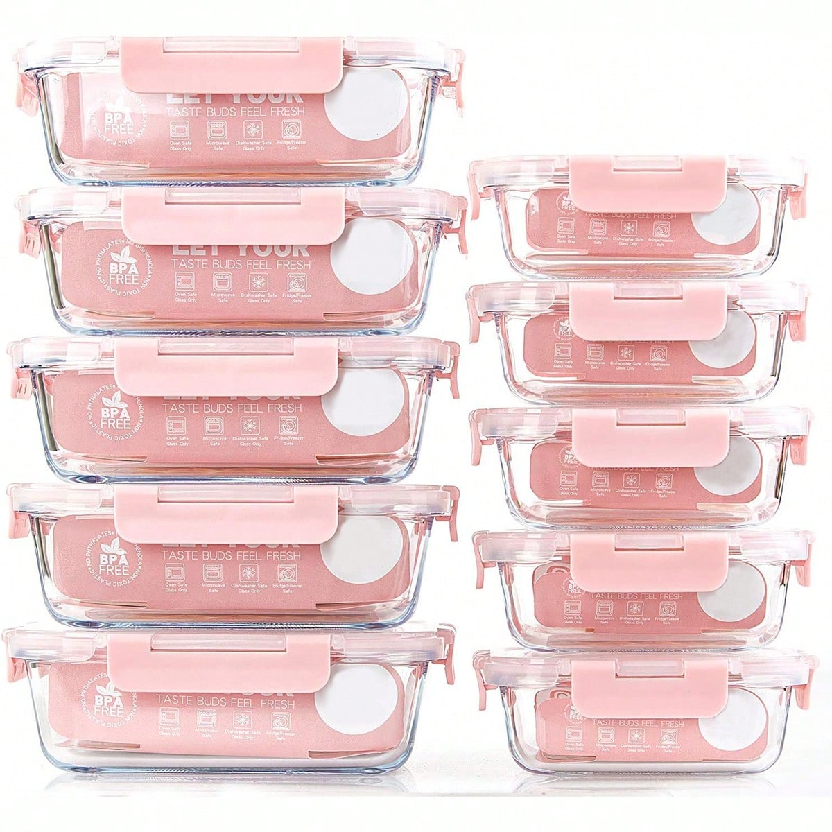 10 Pack Glass Meal Prep Contai - Food Storage Prep Containers recension och pris