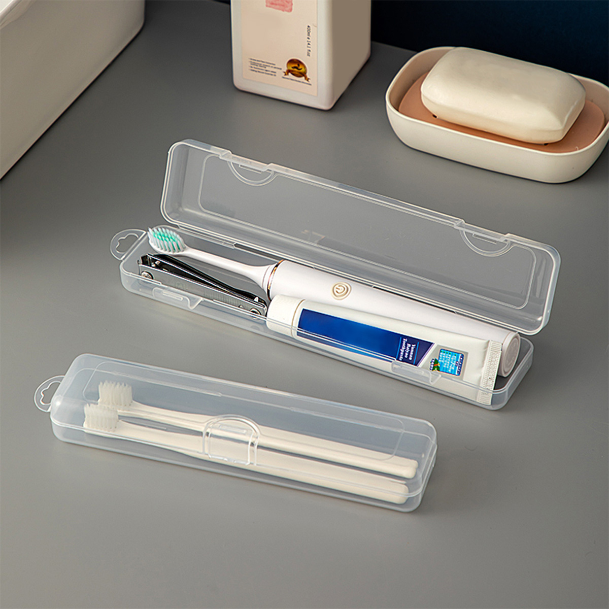 WORTHBUY Toothbrush Box Transp - Food Storage Quart recension och pris