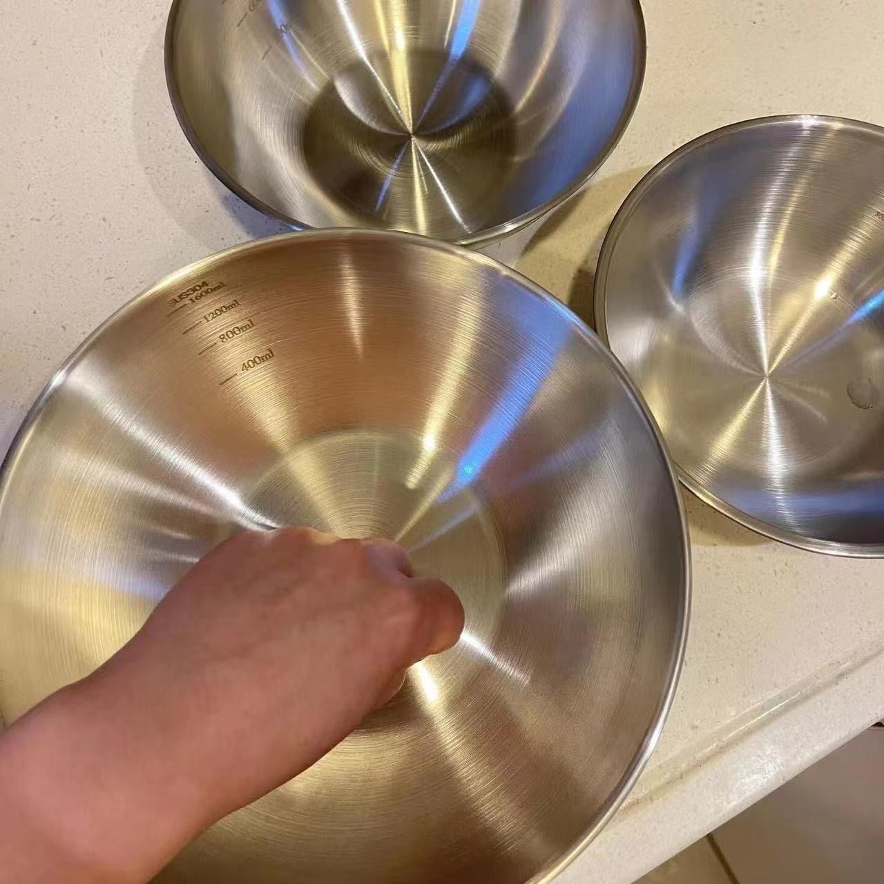 1-3 Stainless Steel Bowl Set w - Food Storage Eco Friendly recension och pris