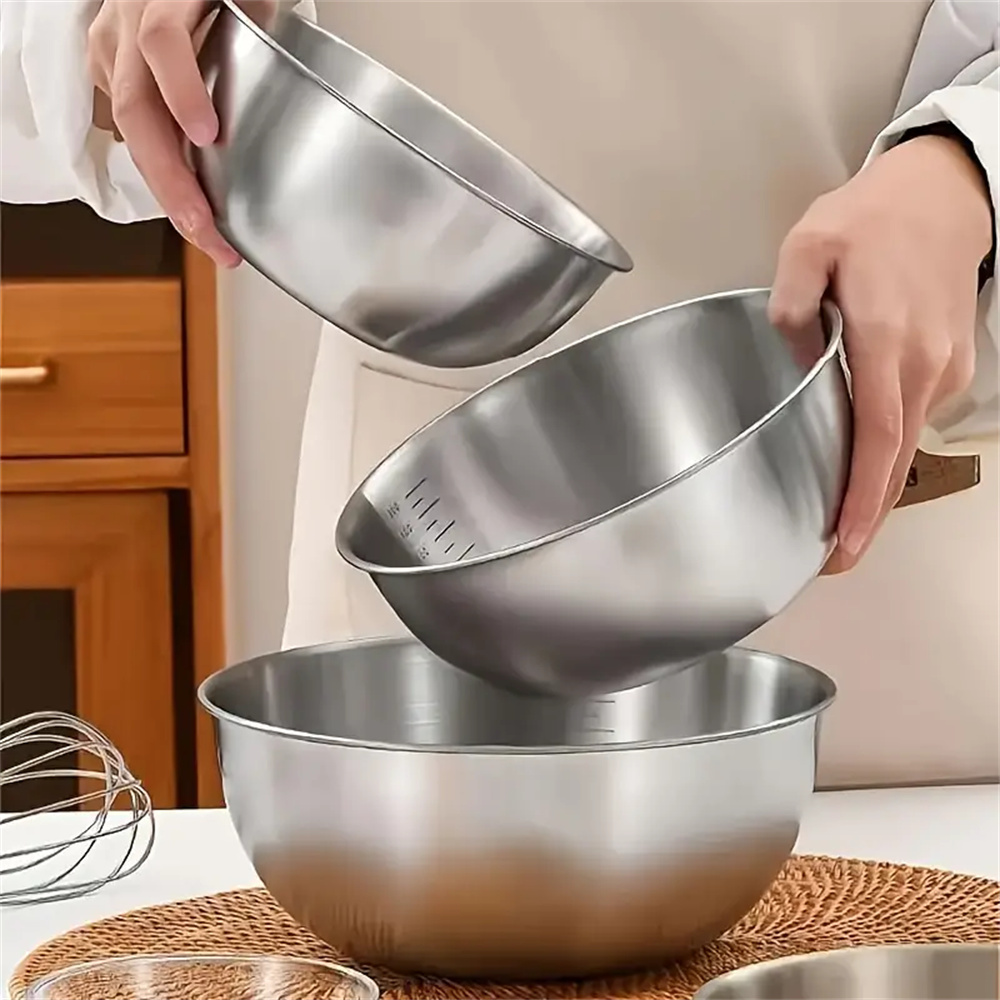 1-3 Stainless Steel Bowl Set w - Food Storage Eco Friendly recension och pris