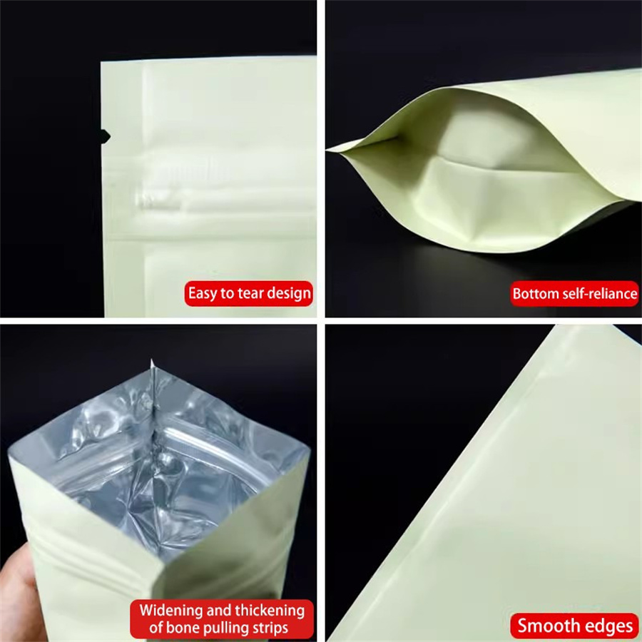 50/100PCS Matte Pale Yellow Zi - Food Storage Zipper recension och pris