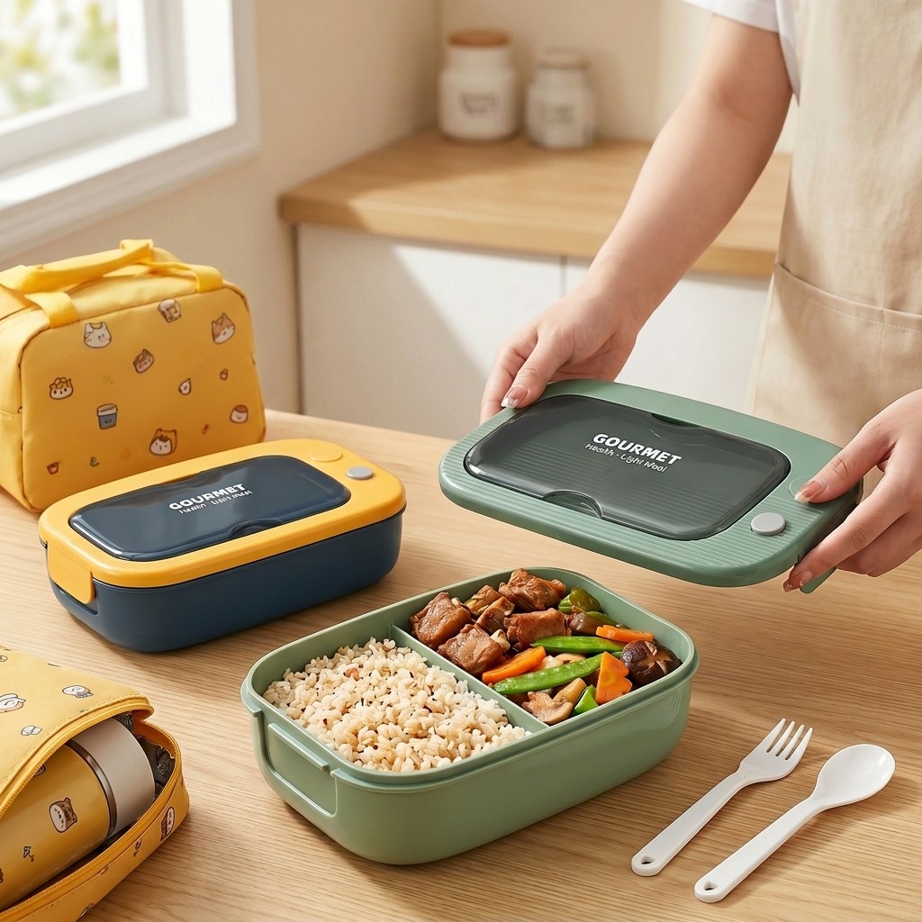 Microwavable Plastic Bento Box - Food Storage Prep Containers recension och pris