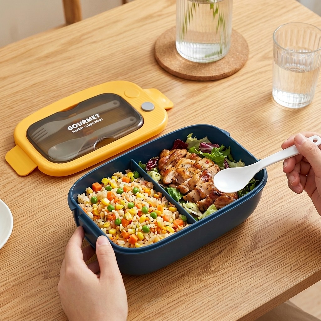 Microwavable Plastic Bento Box - Food Storage Prep Containers recension och pris