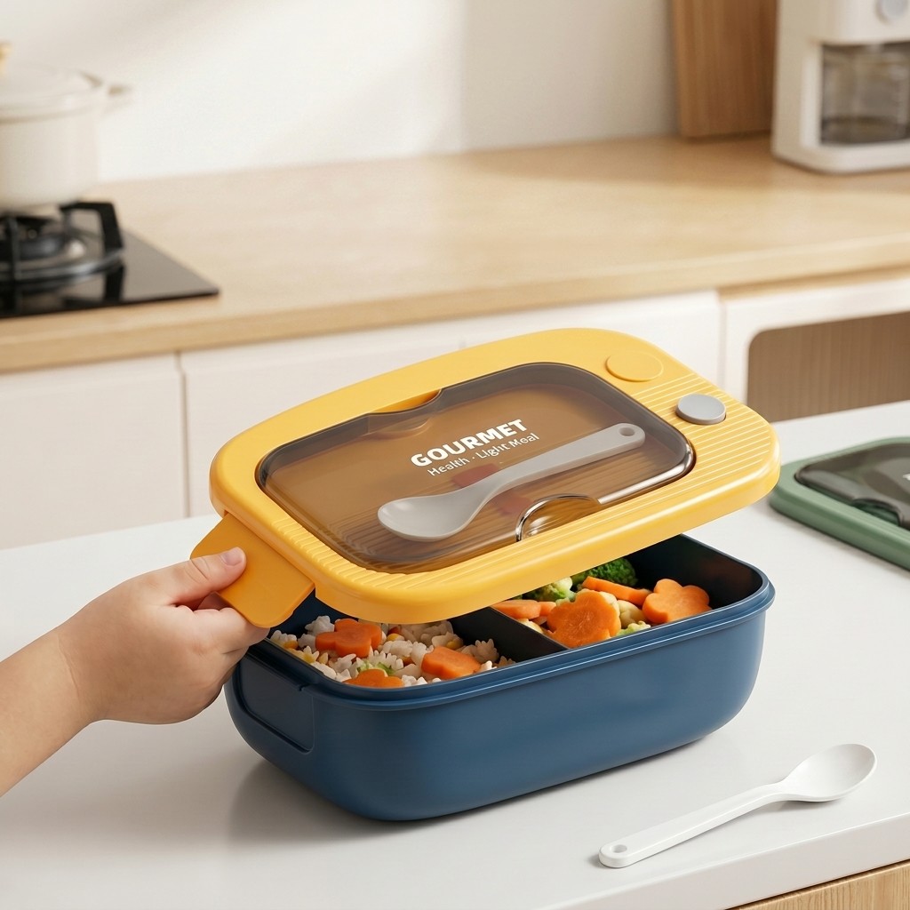 Microwavable Plastic Bento Box - Food Storage Prep Containers recension och pris