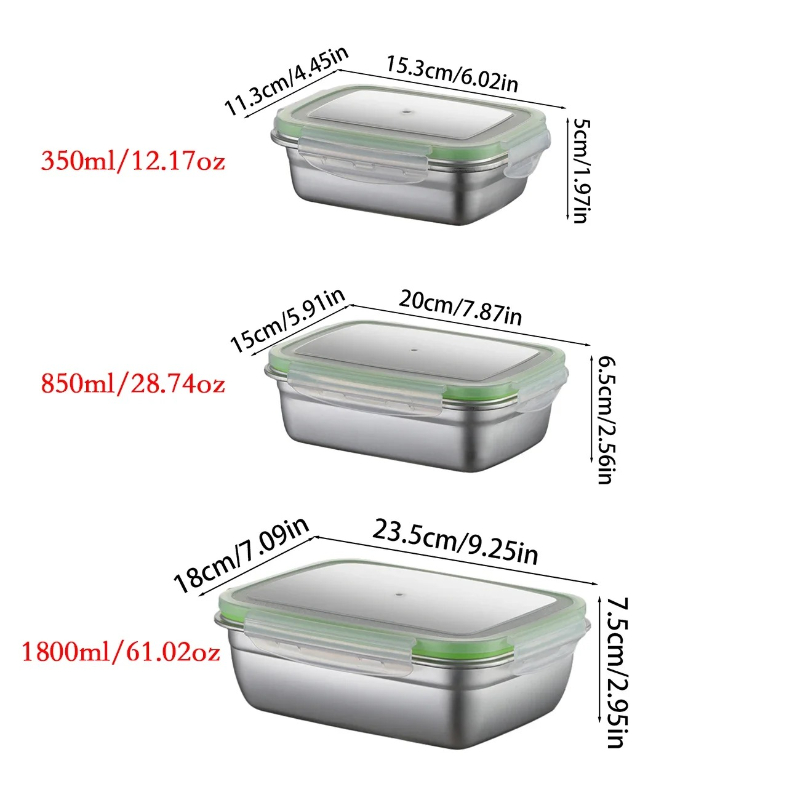 304 Stainless Steel Lunch Box  - Food Storage Eco Friendly recension och pris