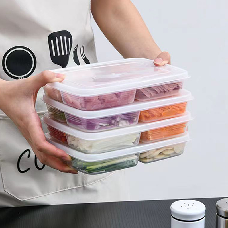 New【4 Grids Plastic Storage Bo - Food Storage Quart recension och pris